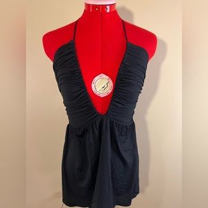 YaYa Black Low Cut Tank Top